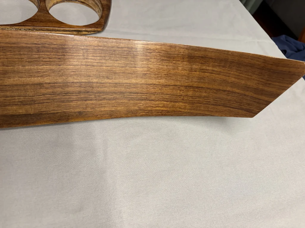 Restored BMW dashboard wood trim