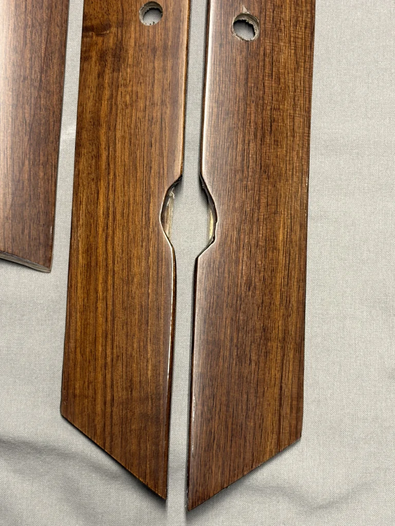 Restored BMW dashboard wood trim
