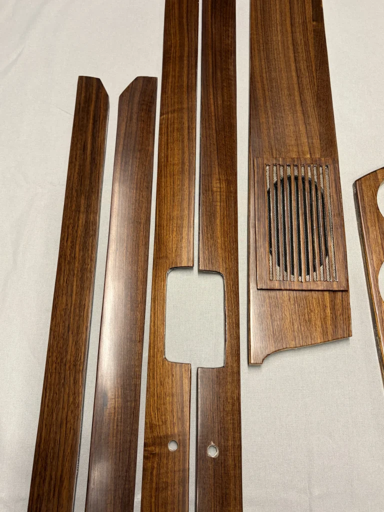 Restored BMW dashboard wood trim