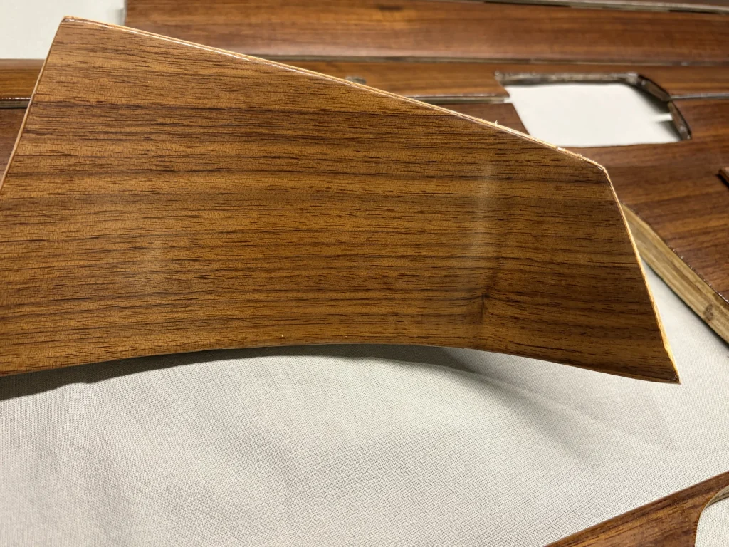 Restored BMW dashboard wood trim