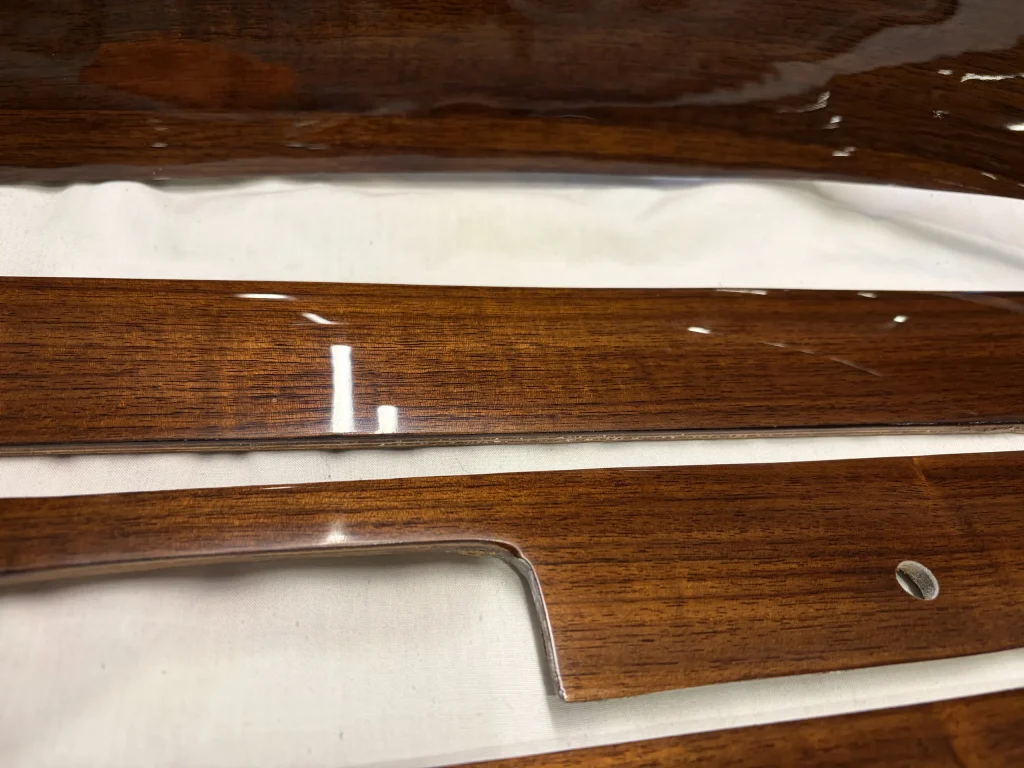 Restored BMW dashboard wood trim
