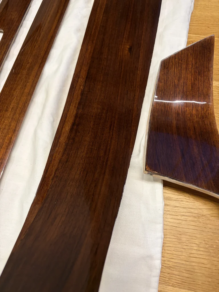 Restored BMW dashboard wood trim